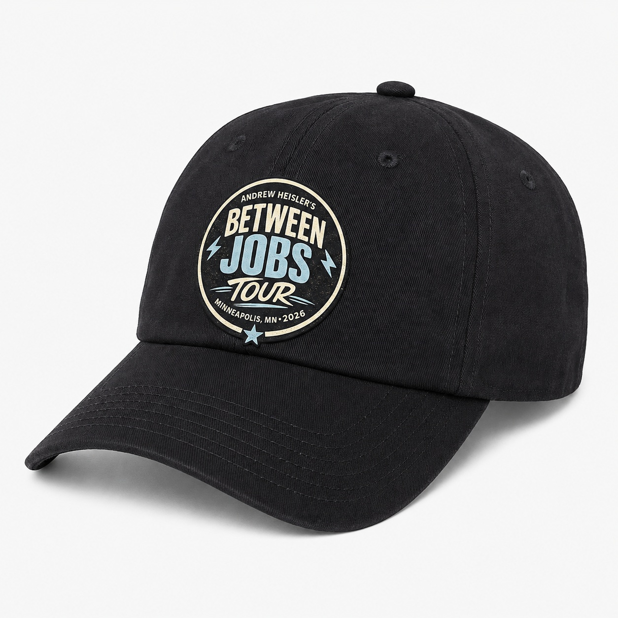 Between Jobs Tour dad hats in Black