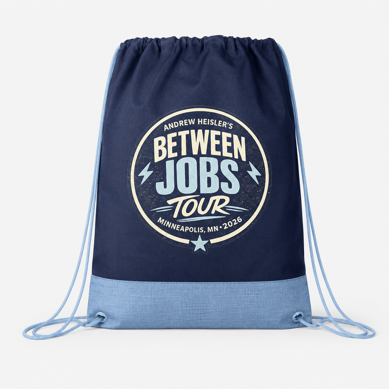 Between Jobs Tour drawstring bag in Navy